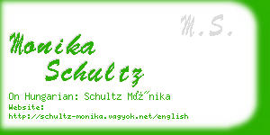 monika schultz business card